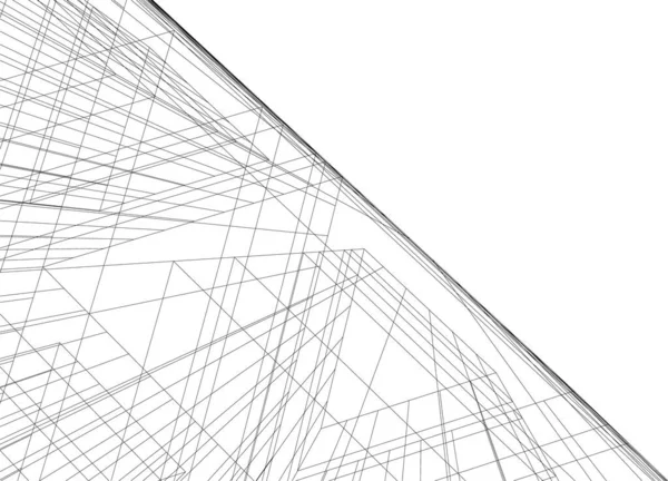 Minimale Geometrische Vormen Architectonische Lijnen — Stockvector