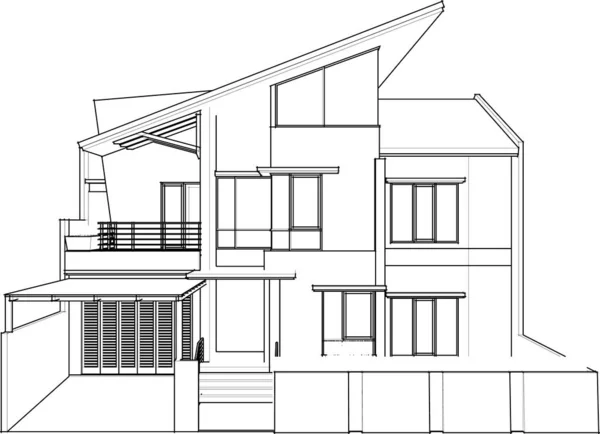 Arkitektur Byggnad Illustration Bakgrund — Stock vektor