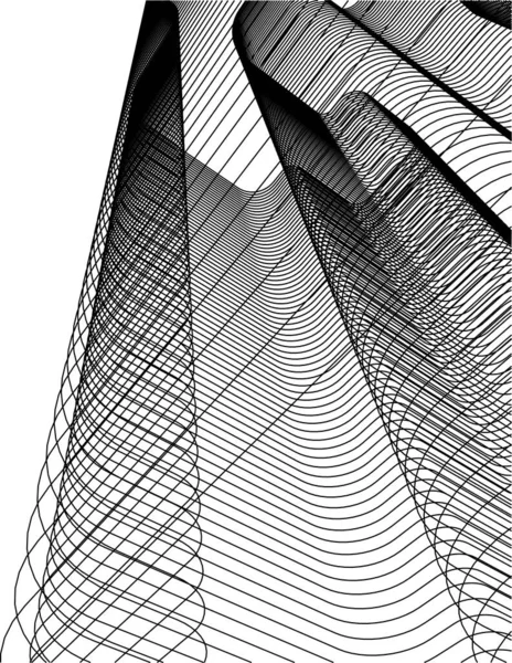 Formas Geométricas Mínimas Linhas Arquitetônicas — Vetor de Stock