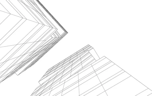 Minimale Geometrische Formen Architektonische Linien — Stockvektor