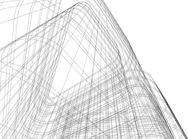 Formes Géométriques Minimales Lignes Architecturales — Image vectorielle