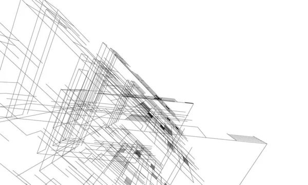 Minimale Geometrische Vormen Architectonische Lijnen — Stockvector