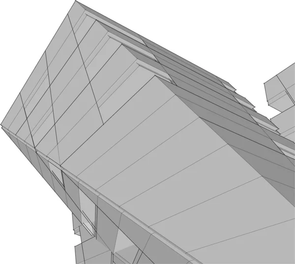 Formas Geométricas Mínimas Líneas Arquitectónicas — Vector de stock