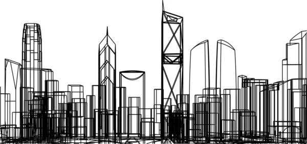 Minimalne Kształty Geometryczne Linie Architektoniczne — Wektor stockowy