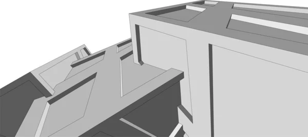 Formas Geométricas Mínimas Líneas Arquitectónicas — Archivo Imágenes Vectoriales