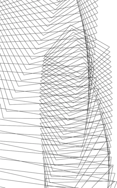 Lignes Dessin Abstraites Dans Concept Art Architectural Formes Géométriques Minimales — Image vectorielle