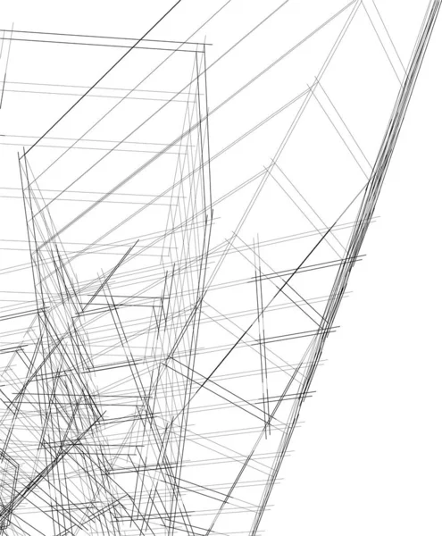 Formes Géométriques Minimales Lignes Architecturales — Image vectorielle