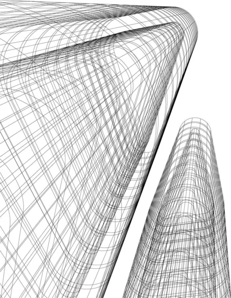 Formas Geométricas Mínimas Linhas Arquitetônicas —  Vetores de Stock