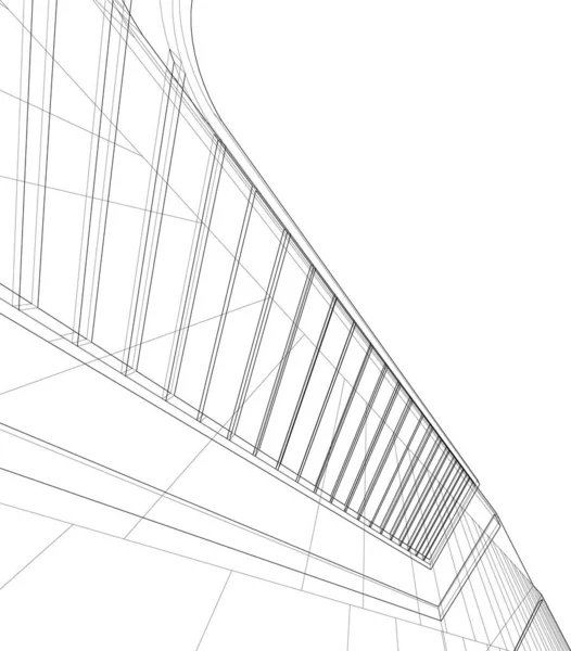 Minimale Geometrische Formen Architektonische Linien — Stockvektor