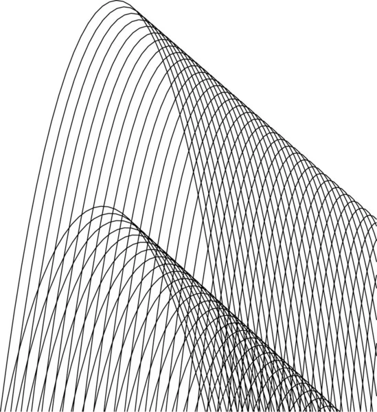 Linhas Abstratas Desenho Conceito Arte Arquitetônica Formas Geométricas Mínimas —  Vetores de Stock