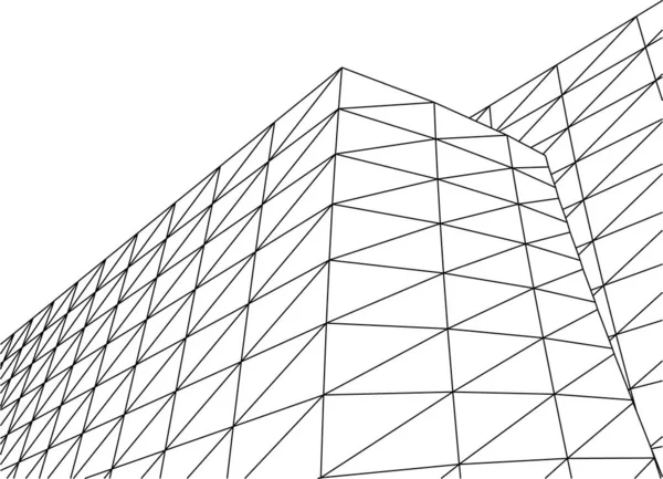 Minimale Geometrische Vormen Architectonische Lijnen — Stockvector