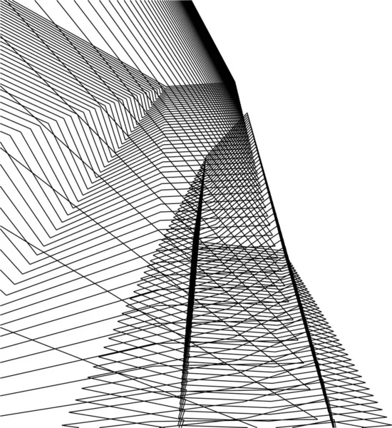 Formas Geométricas Mínimas Líneas Arquitectónicas — Vector de stock