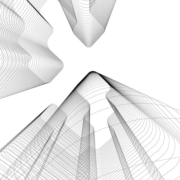 Мінімальні Геометричні Форми Архітектурні Лінії — стоковий вектор
