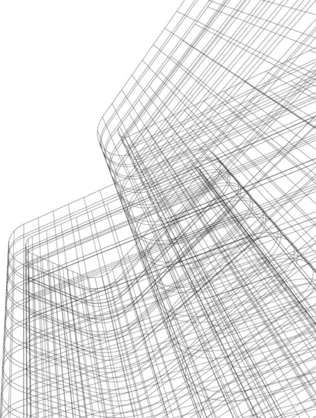 Formas Geométricas Mínimas Linhas Arquitetônicas — Vetor de Stock