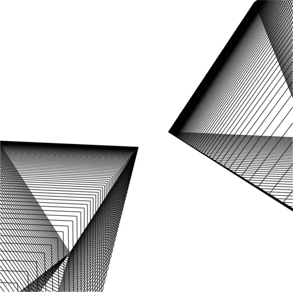 Formas Geométricas Mínimas Líneas Arquitectónicas — Vector de stock