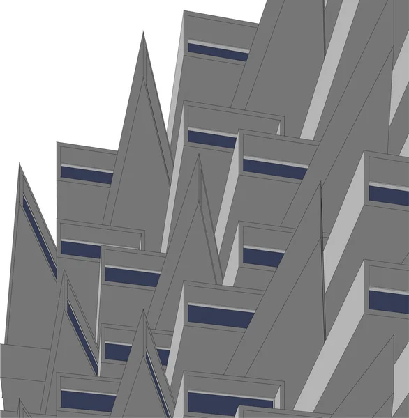 Formas Geométricas Mínimas Linhas Arquitetônicas — Vetor de Stock