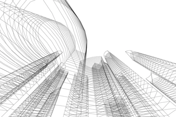 建筑3D背景图 — 图库矢量图片