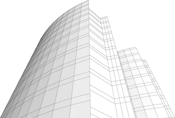 Linhas Abstratas Desenho Conceito Arte Arquitetônica Formas Geométricas Mínimas — Vetor de Stock