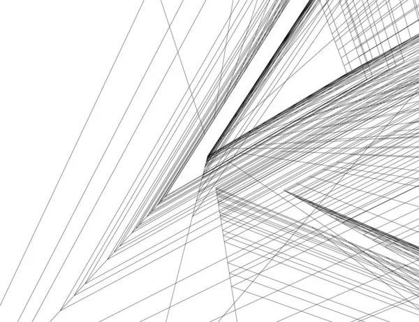 Formas Geométricas Mínimas Líneas Arquitectónicas — Archivo Imágenes Vectoriales