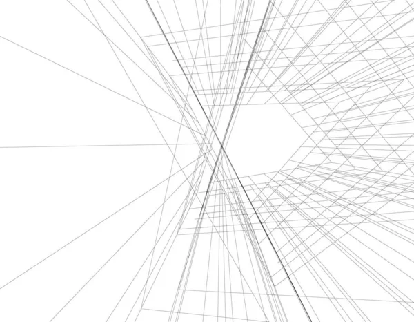 Минимальные Геометрические Формы Архитектурные Линии — стоковый вектор
