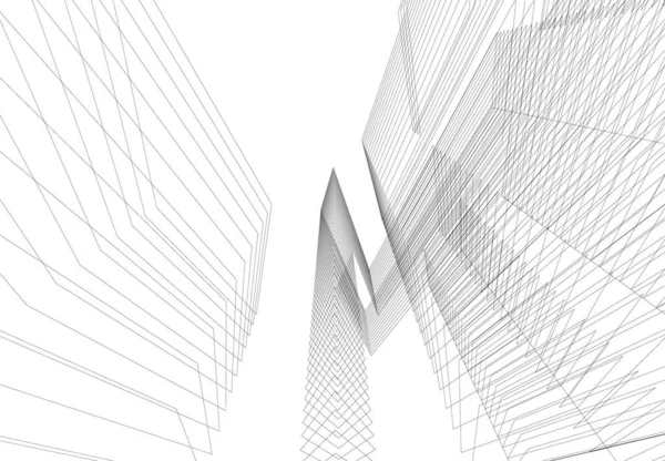 Minimale Geometrische Vormen Architectonische Lijnen — Stockvector