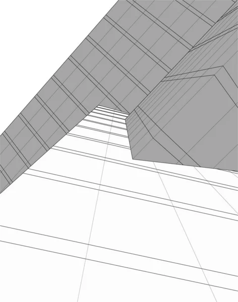 Formas Geométricas Mínimas Líneas Arquitectónicas — Vector de stock