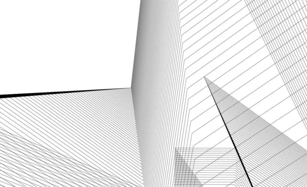 Minimale Geometrische Vormen Architectonische Lijnen — Stockvector