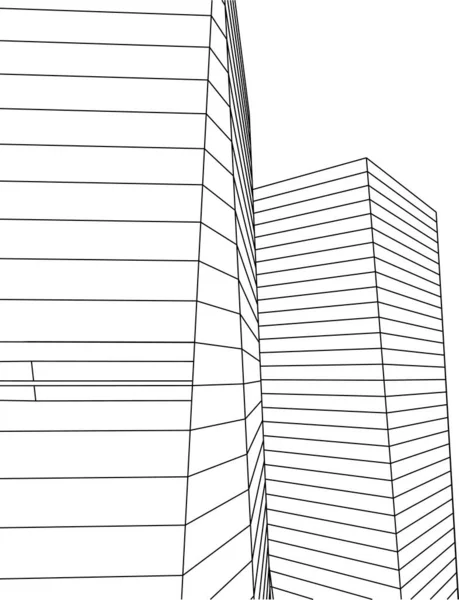Минимальные Геометрические Формы Архитектурные Линии — стоковый вектор