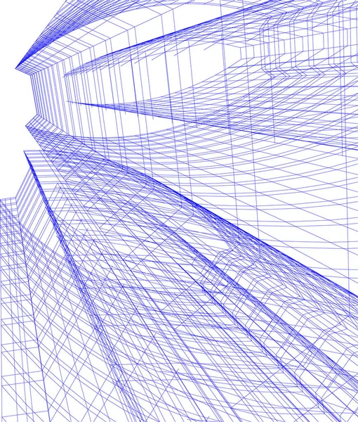 Minimální Geometrické Tvary Architektonické Linie — Stockový vektor