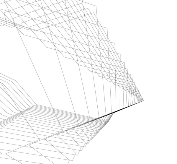 Formas Geométricas Mínimas Líneas Arquitectónicas — Archivo Imágenes Vectoriales