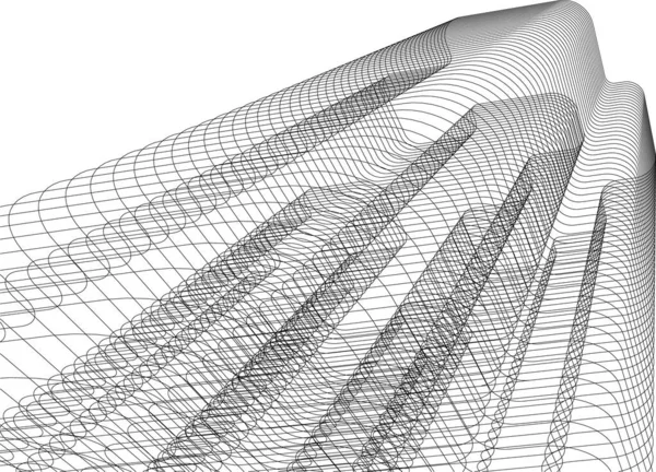 Formas Geométricas Mínimas Líneas Arquitectónicas — Vector de stock