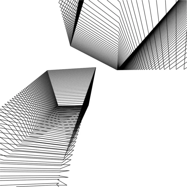 Minimalne Kształty Geometryczne Linie Architektoniczne — Wektor stockowy