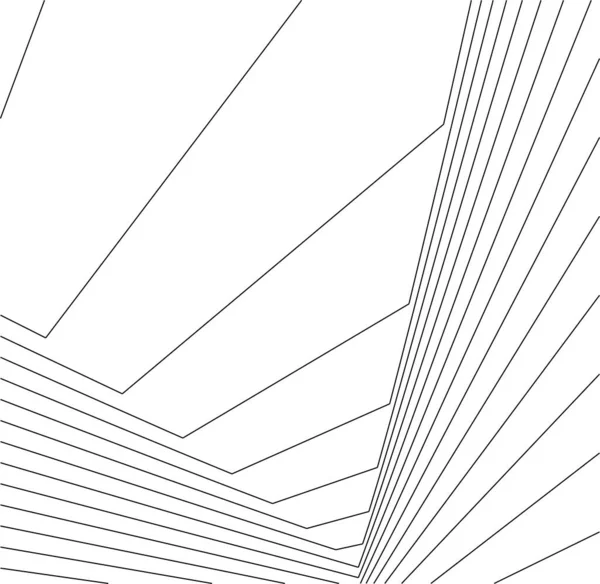 最小限の幾何学的形状建築線 — ストックベクタ