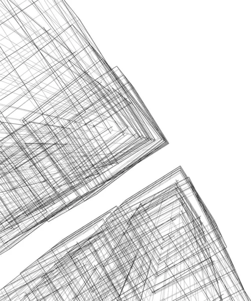 Минимальные Геометрические Формы Архитектурные Линии — стоковый вектор