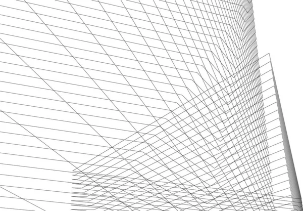 最小限の幾何学的形状建築線 — ストックベクタ