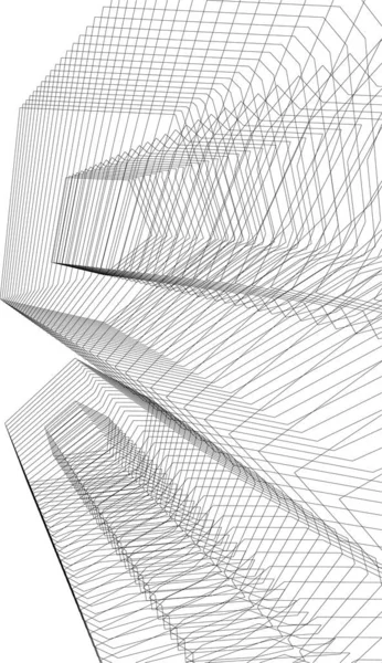 Formes Géométriques Minimales Lignes Architecturales — Image vectorielle