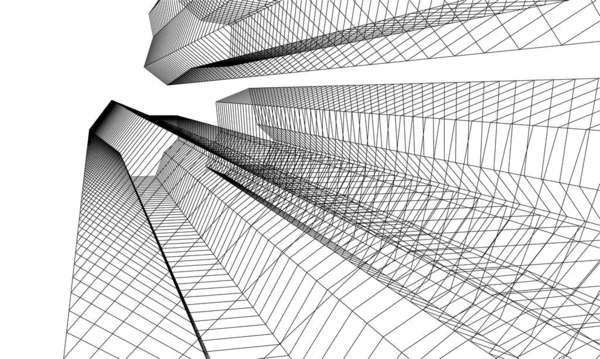 Minimale Geometrische Vormen Architectonische Lijnen — Stockvector