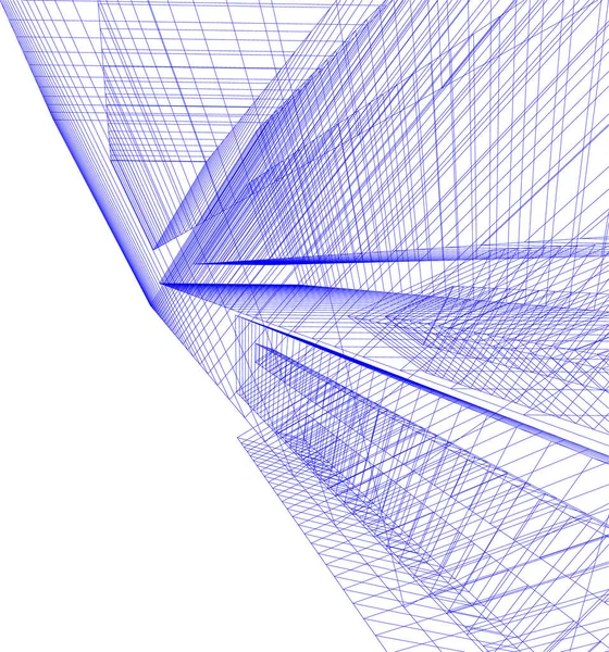 Minimale Geometrische Vormen Architectonische Lijnen — Stockvector