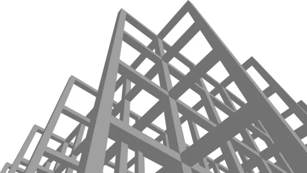 Formas Geométricas Mínimas Líneas Arquitectónicas — Vector de stock