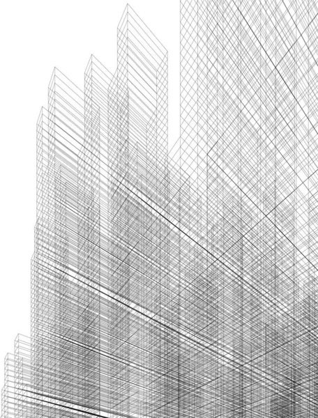 Formas Geométricas Mínimas Linhas Arquitetônicas —  Vetores de Stock