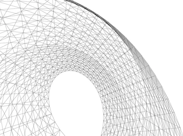 Linhas Abstratas Desenho Conceito Arte Arquitetônica Formas Geométricas Mínimas — Vetor de Stock