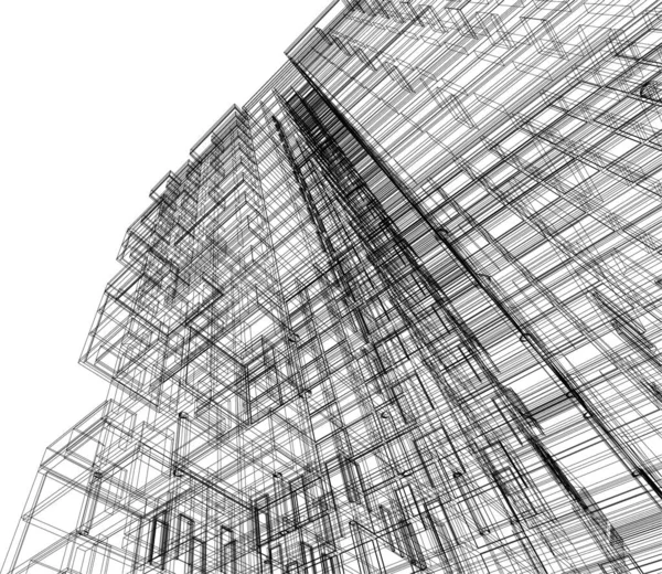 Formes Géométriques Minimales Lignes Architecturales — Image vectorielle