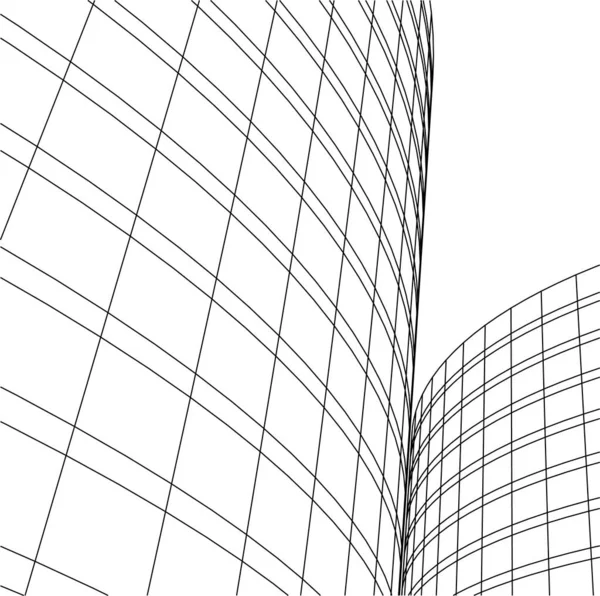 Formas Geométricas Mínimas Linhas Arquitetônicas — Vetor de Stock