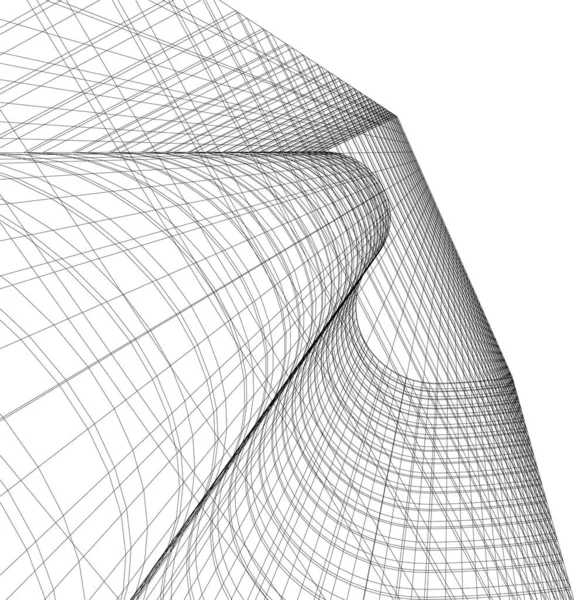 Minimale Geometrische Formen Architektonische Linien — Stockvektor