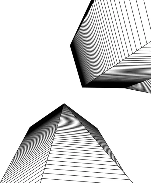 Formes Géométriques Minimales Lignes Architecturales — Image vectorielle