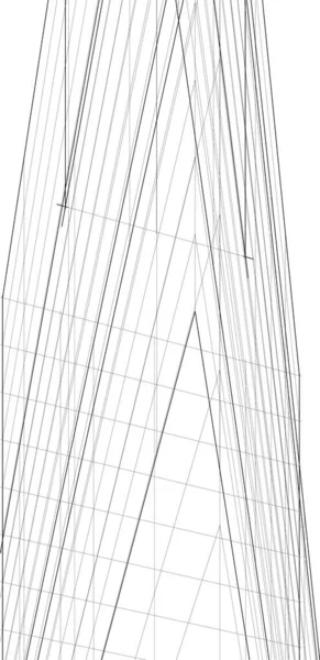 Formas Geométricas Mínimas Linhas Arquitetônicas — Vetor de Stock