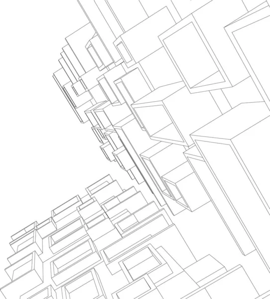 Minimalne Kształty Geometryczne Linie Architektoniczne — Wektor stockowy