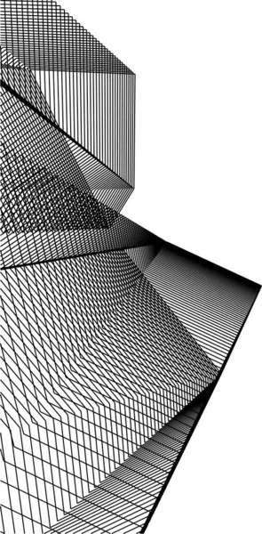 Formas Geométricas Mínimas Linhas Arquitetônicas — Vetor de Stock