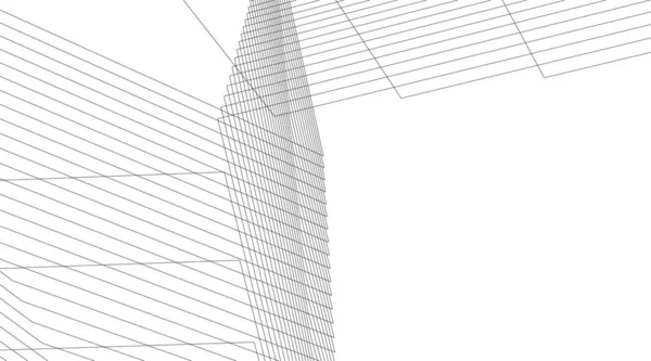 Formas Geométricas Mínimas Linhas Arquitetônicas — Vetor de Stock