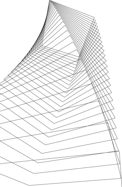 Forme Geometriche Minimali Linee Architettoniche — Vettoriale Stock